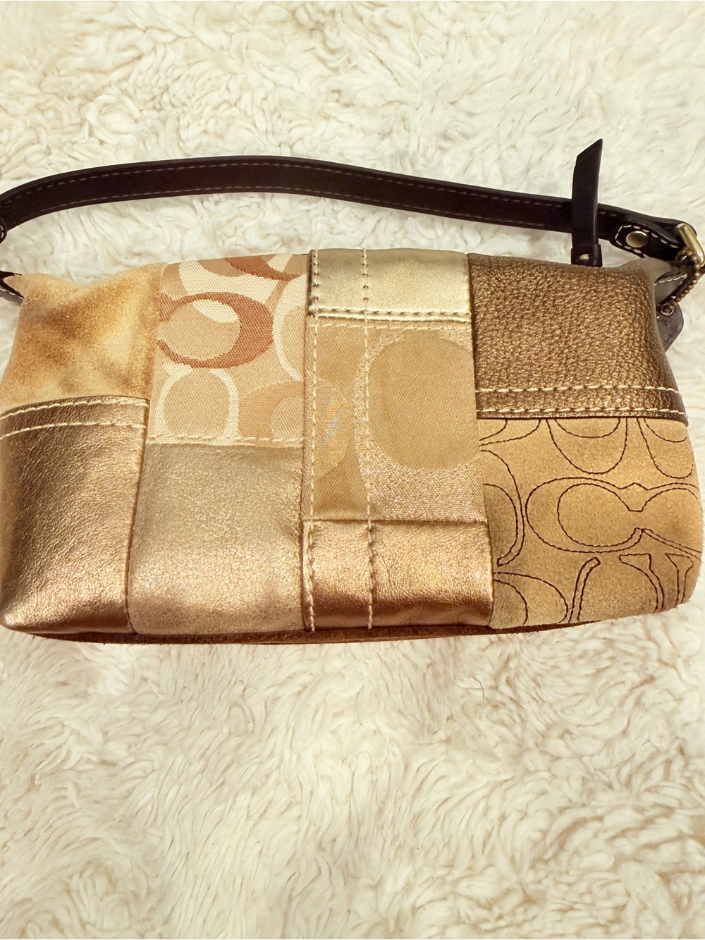 Coach Gold Patchwork Bag - Picture 8 of 10